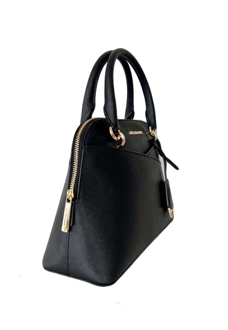 Michael Kors Jet Set Travel Medium Saffiano Leather Dome Satchel - Black
