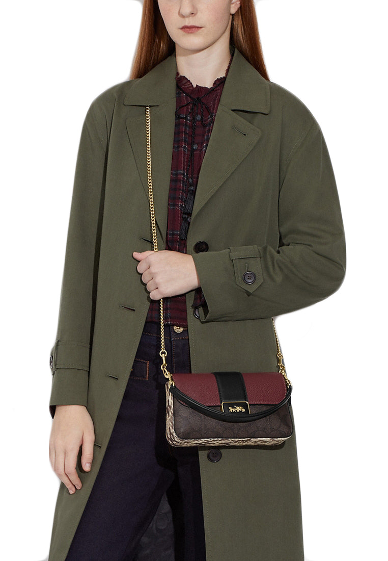 Coach Mini Grace Crossbody In Signature Canvas - Brown/Black