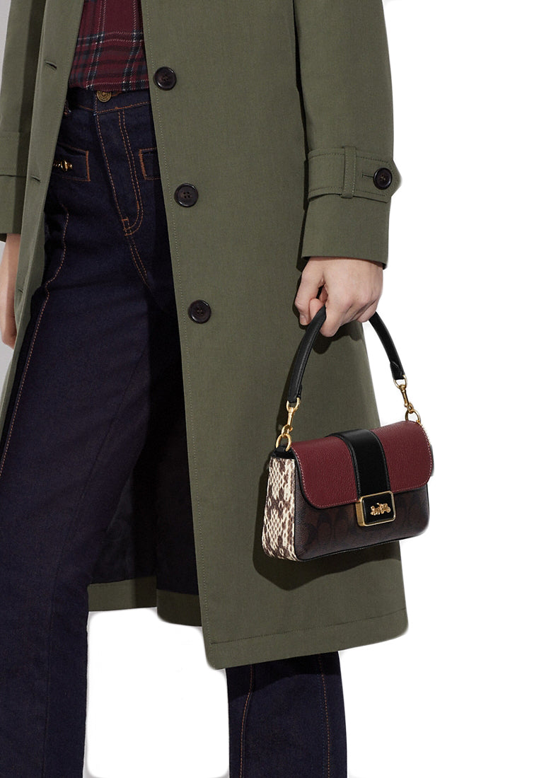 Coach Mini Grace Crossbody In Signature Canvas - Brown/Black