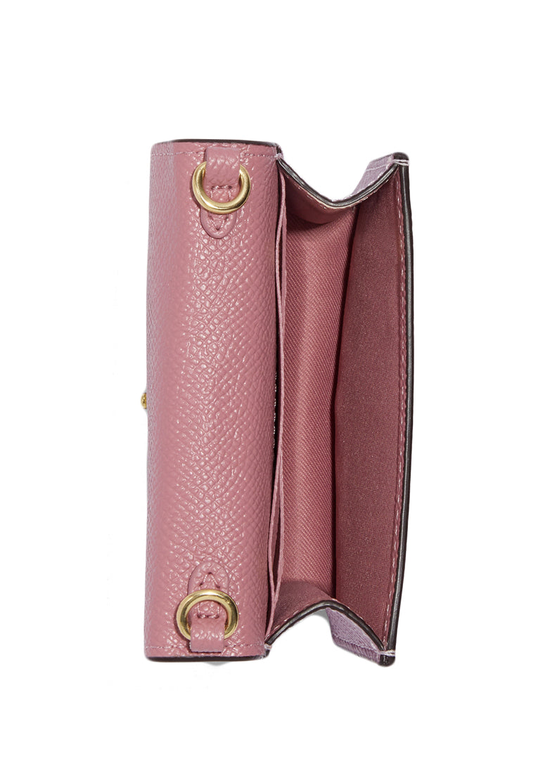 Coach Mini Wallet On A Chain - Metallic Pink