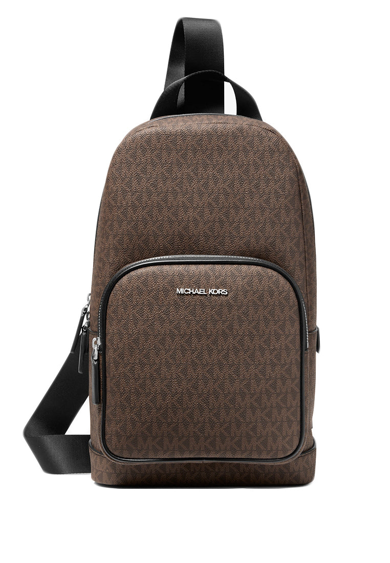 Michael Kors Mens Signature Cooper Sling Pack - Brown