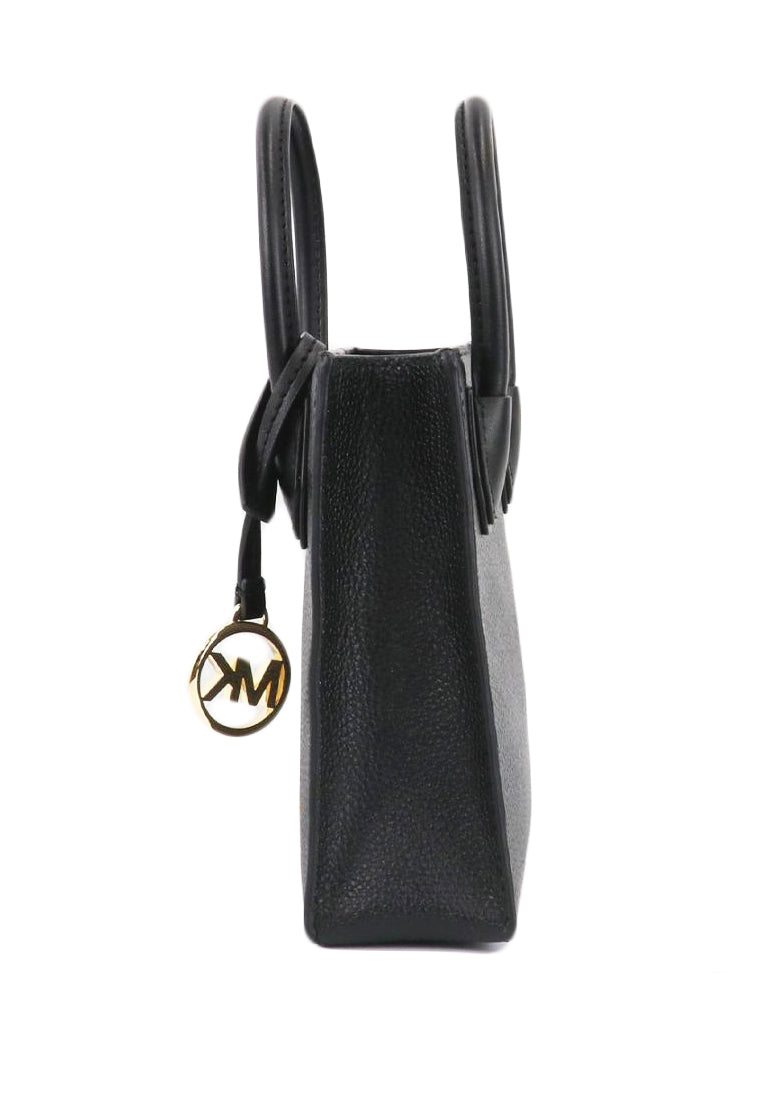 Michael Kors Mercer Extra-Small Pebbled Leather Crossbody Bag - Black