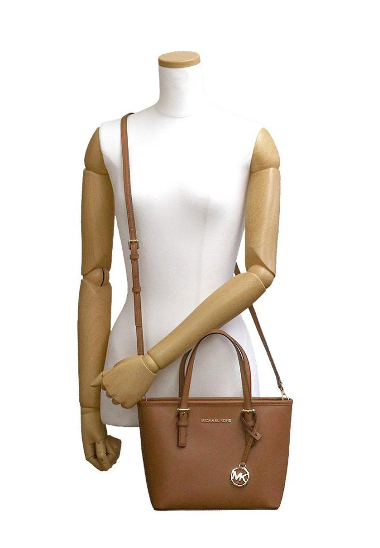 Michael Kors Jet Set Travel Extra-Small Top Zip Tote Bag - Brown