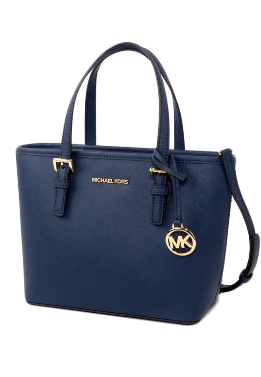 Michael Kors Jet Set Travel Extra-Small Top Zip Tote Bag - Navy