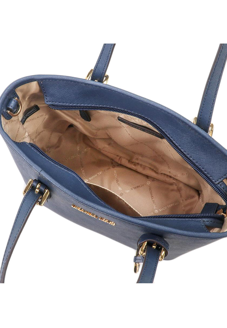 Michael Kors Jet Set Travel Extra-Small Top Zip Tote Bag - Navy