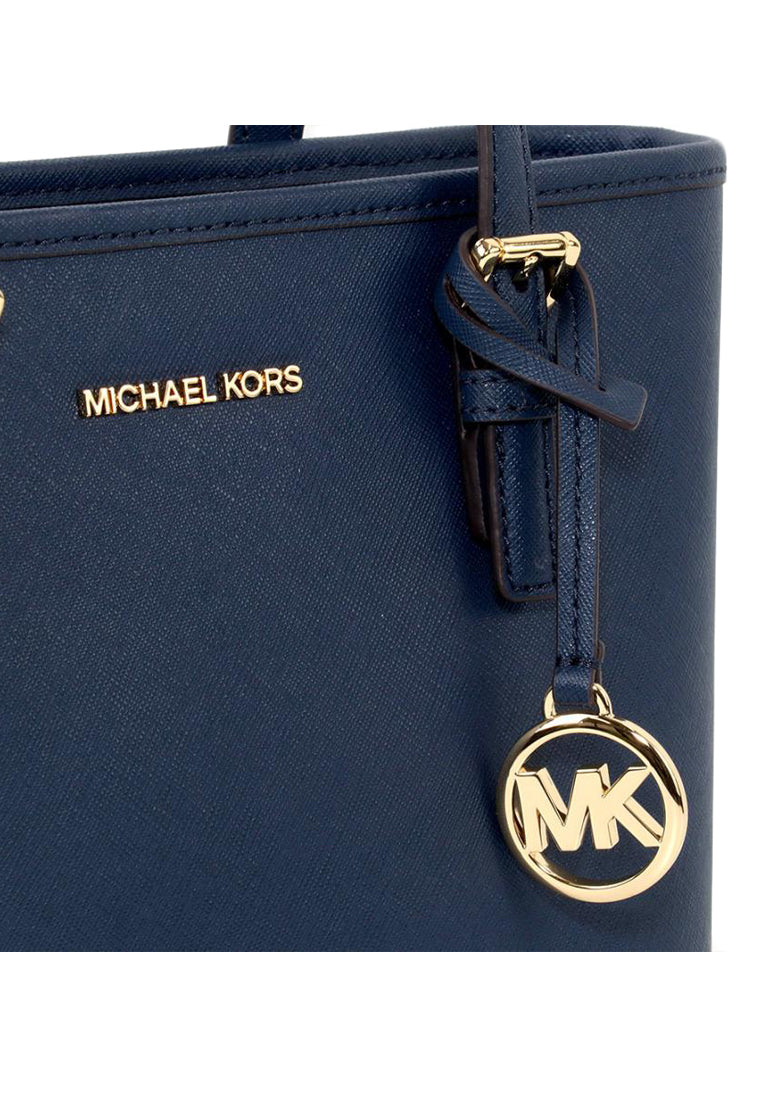 Michael Kors Jet Set Travel Extra-Small Top Zip Tote Bag - Navy