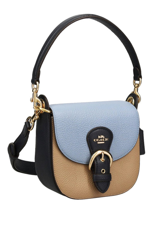 Coach Kleo Shoulder Bag 17 In Colorblock - Marble Blue/Multi