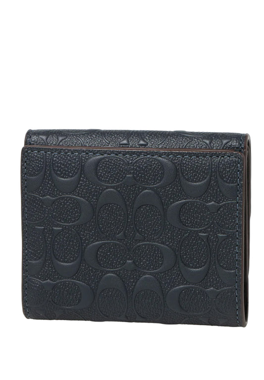 Coach Small Morgan Wallet In Signature Leather - Dark Navy