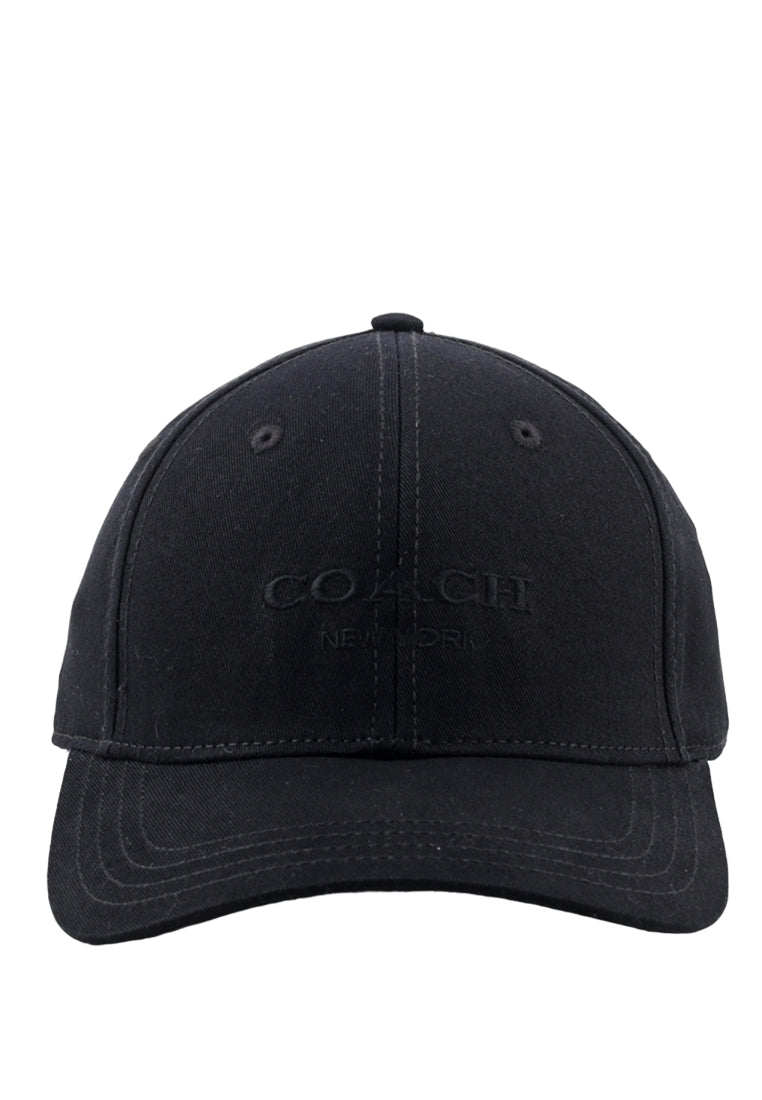 Coach Embroidered Baseball Hat - Black