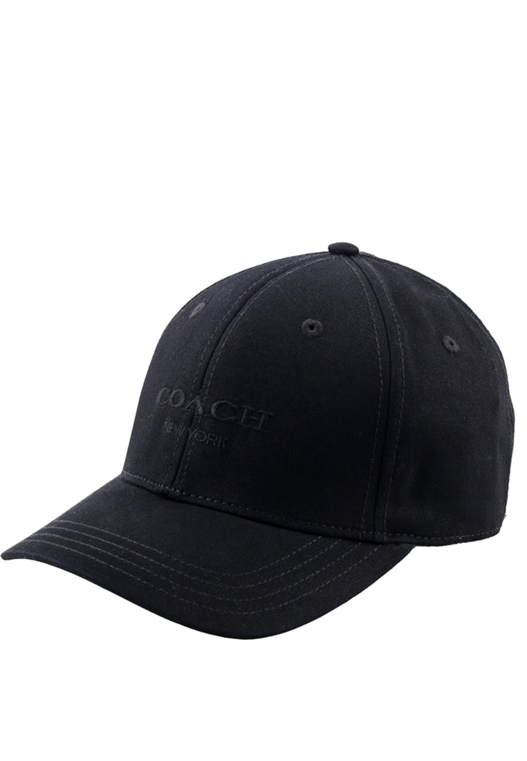 Coach Embroidered Baseball Hat - Black