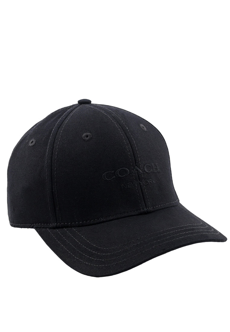 Coach Embroidered Baseball Hat - Black