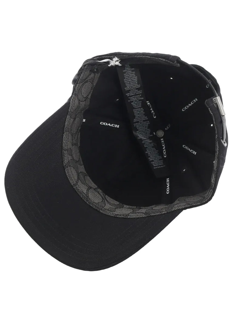 Coach Embroidered Baseball Hat - Black