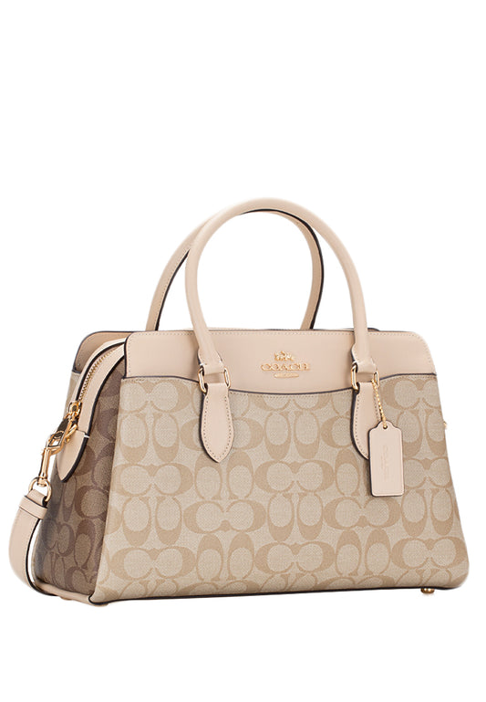 Coach Darcie Carryall In Blocked Signature Canvas