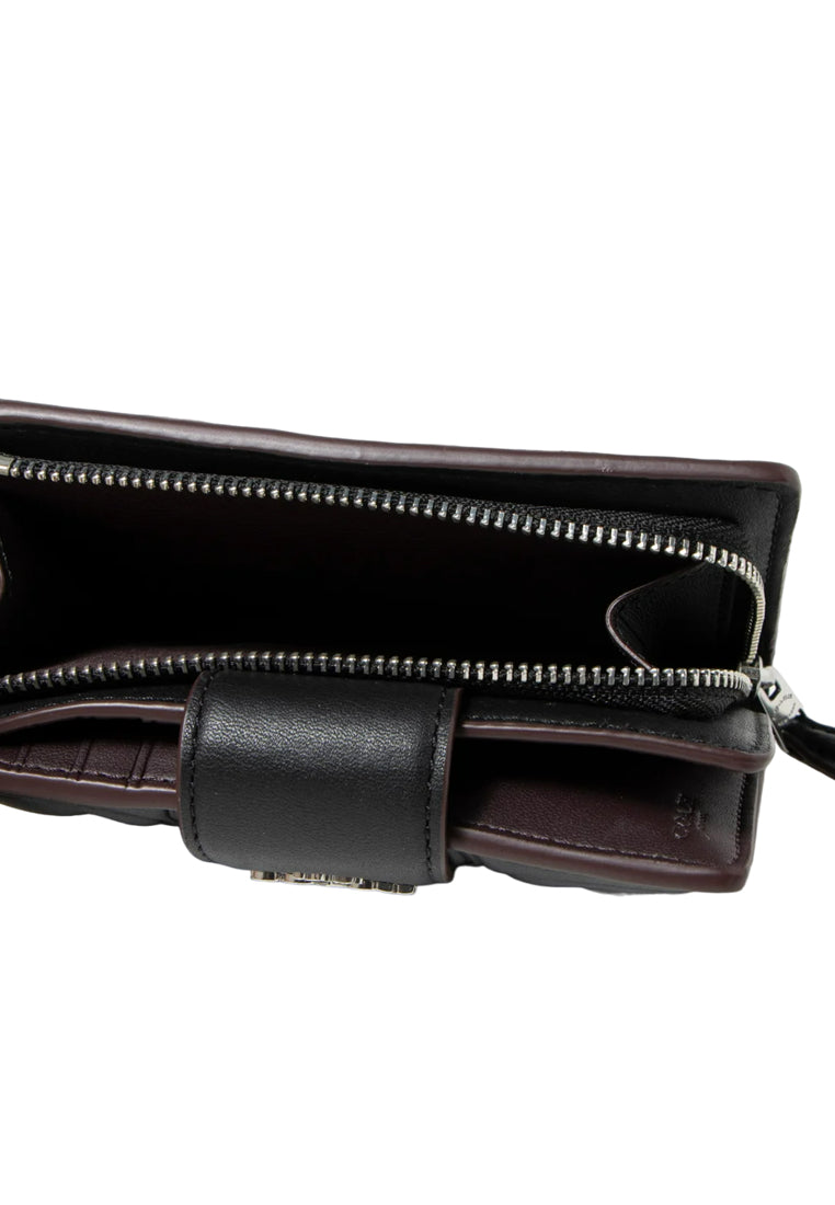 Coach Medium Corner Zip Wallet With Signature - Black