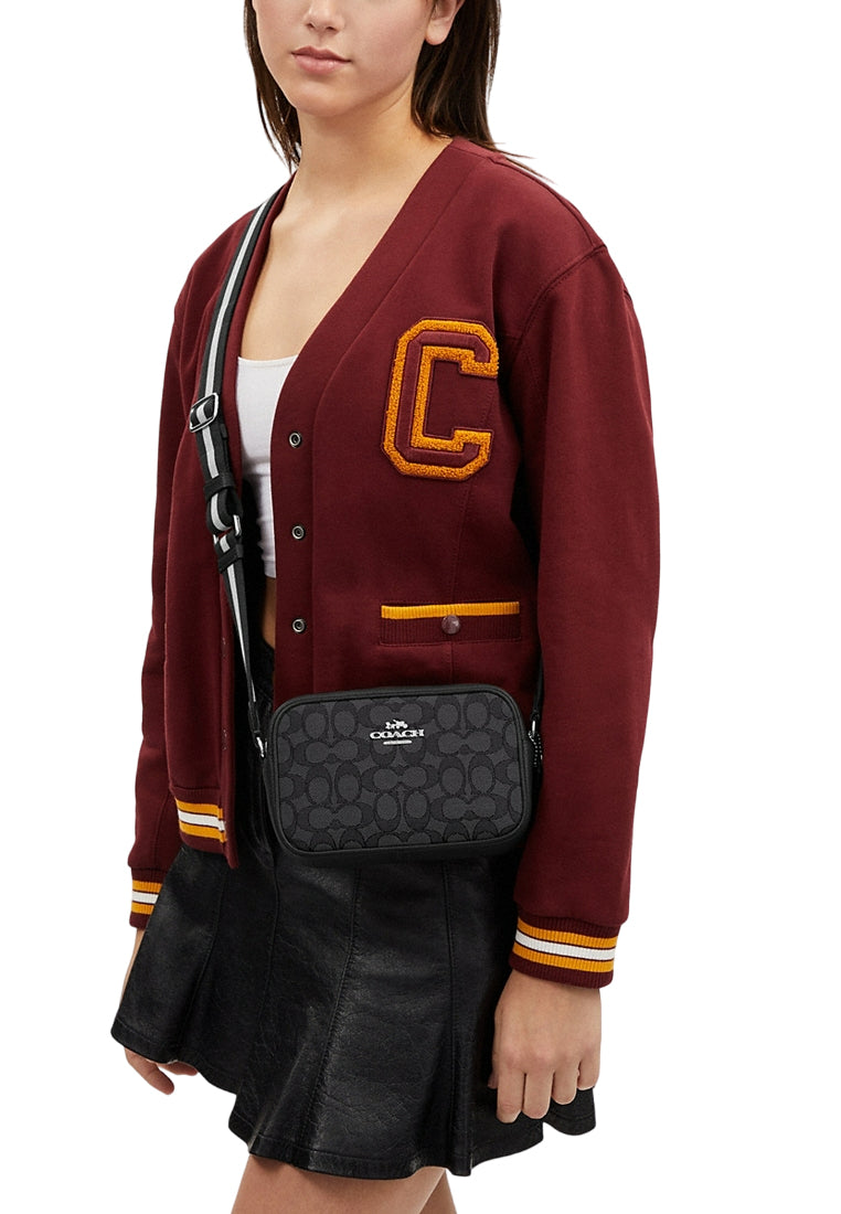Coach Jamie Camera Coach Mini Jamie Camera Bag In Signature Jacquard - Smoke Black – Haute ...