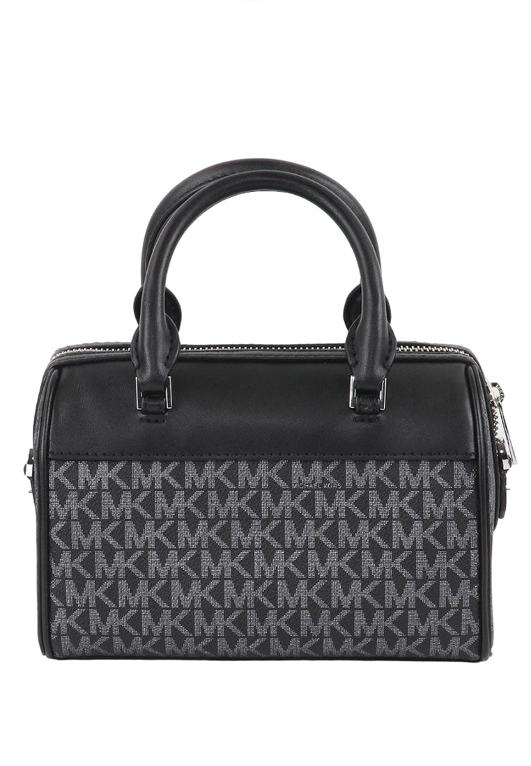 Michael Kors Travel Extra-Small Pebbled Leather Signature Duffle Crossbody Bag - Black