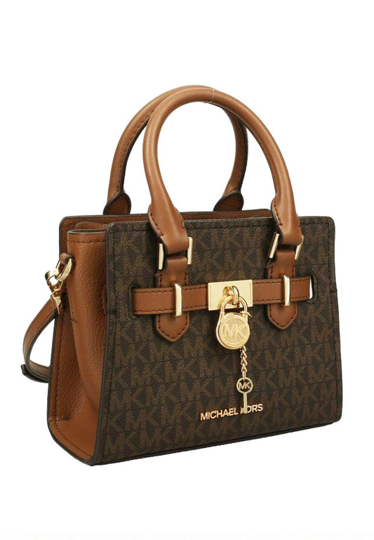 Michael Kors Hamilton Extra Small Satchel Signature Crossbody - Brown