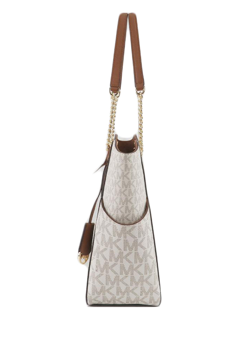 Michael Kors Jet Set Large Logo Shoulder Bag - Vanilla