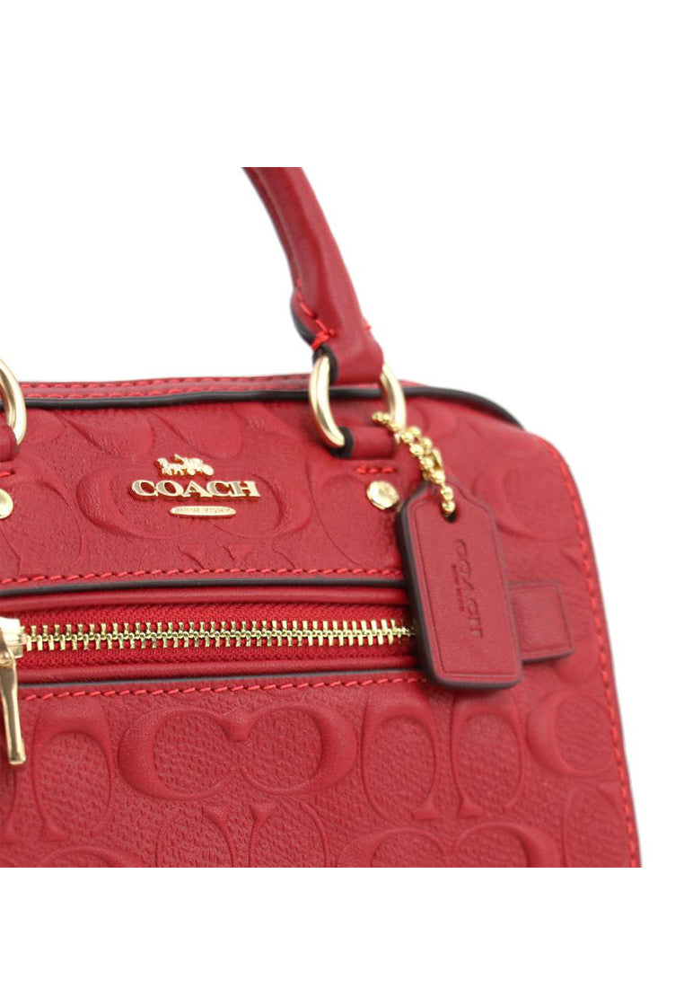 Coach Mini Rowan Crossbody In Signature Leather - Red – Haute