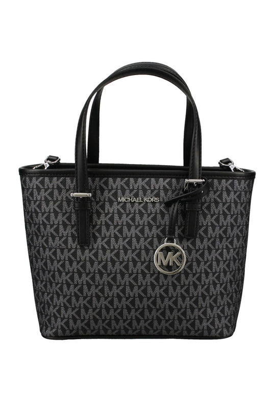 Michael Kors Jet Set Travel Extra-Small Logo Top-Zip Tote Bag - Black