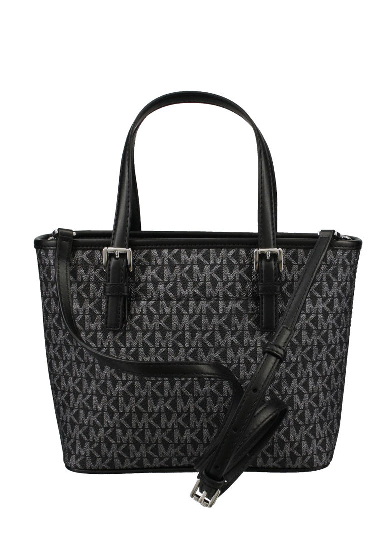 Michael Kors Jet Set Travel Extra-Small Logo Top-Zip Tote Bag - Black