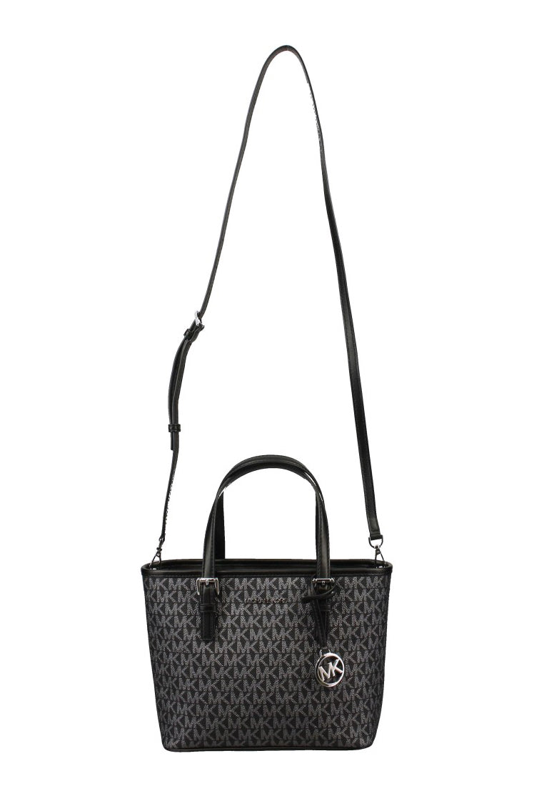 Michael Kors Jet Set Travel Extra-Small Logo Top-Zip Tote Bag - Black