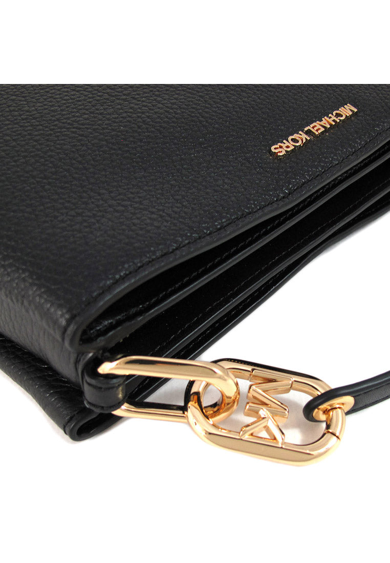 Michael Kors Trisha Medium Pebbled Leather Crossbody Bag - Black