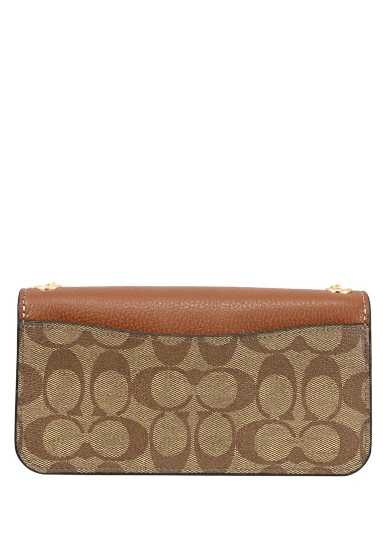 Coach Morgan Crossbody In Colorblock Signature Canvas - Brown