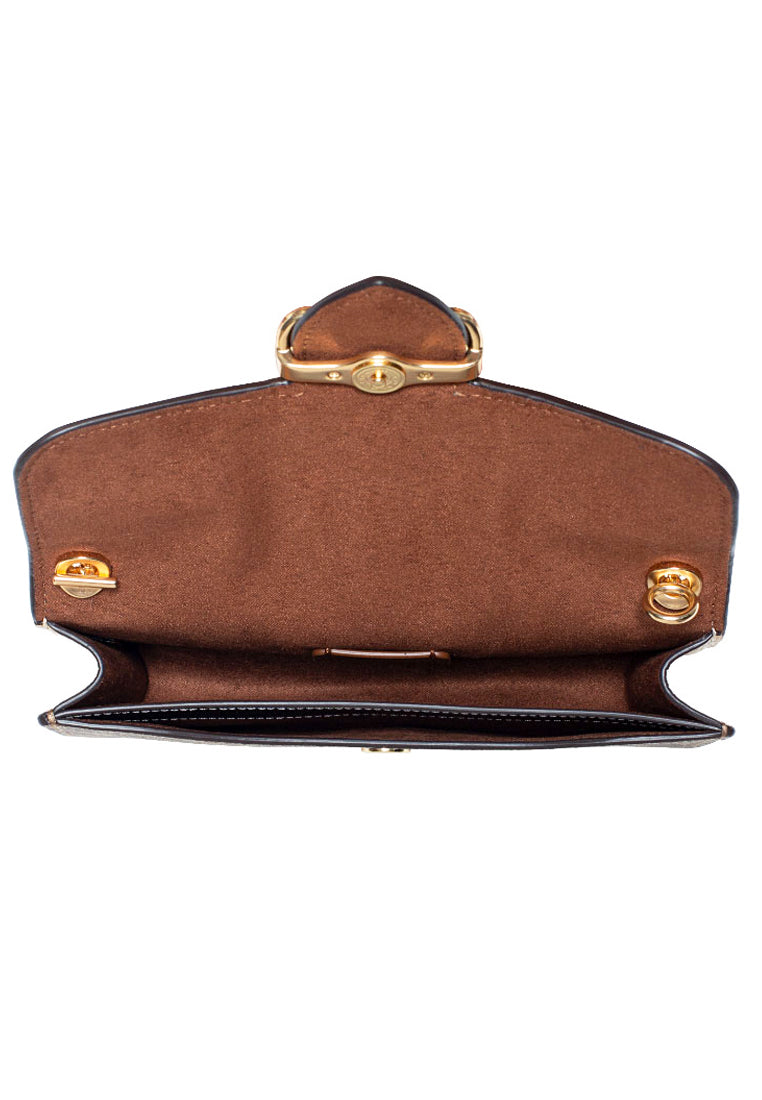 Coach Morgan Crossbody In Colorblock Signature Canvas - Brown