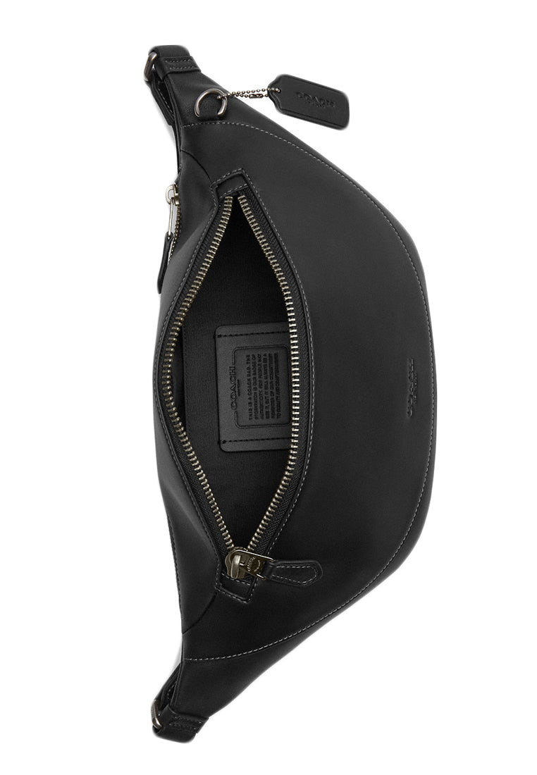 Coach Mens Warren Belt Bag - Gunmetal Black
