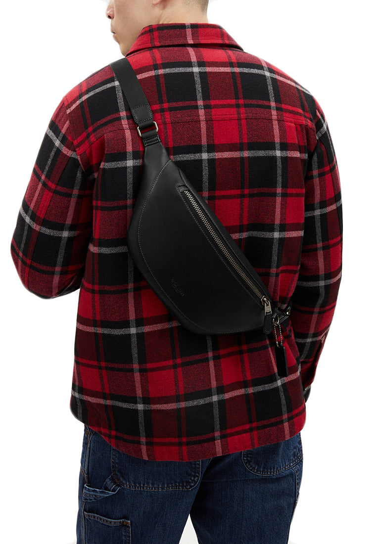 Coach Mens Warren Belt Bag - Gunmetal Black