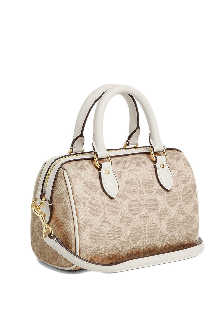 Coach Mini Rowan Crossbody Bag In Signature Canvas - Sand White