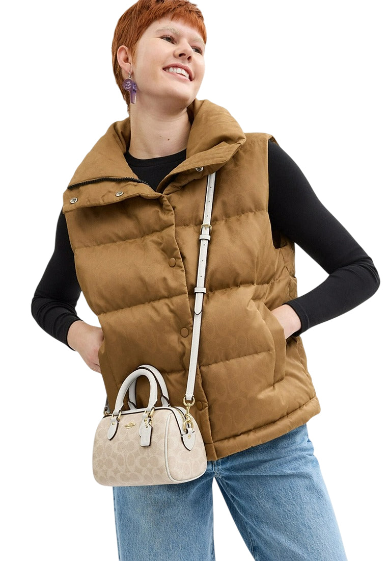 Coach Mini Rowan Crossbody Bag In Signature Canvas - Sand White