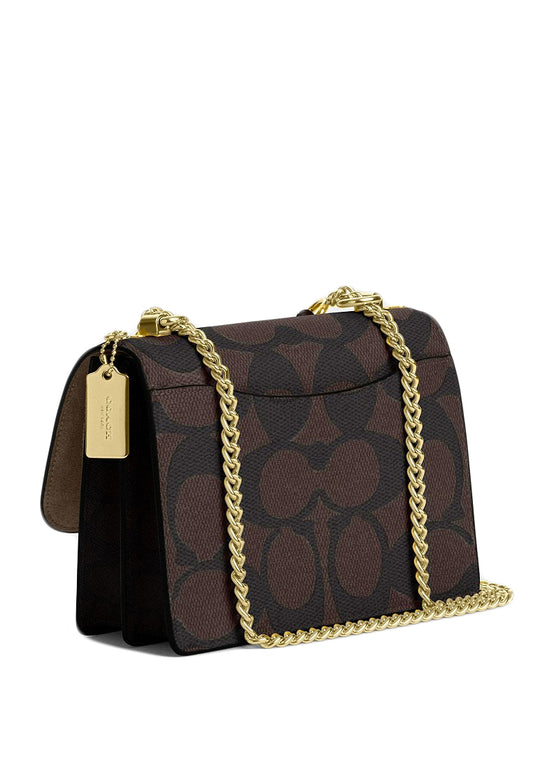 Coach Klare Crossbody Bag In Blocked Signature Canvas - Walnut Brown