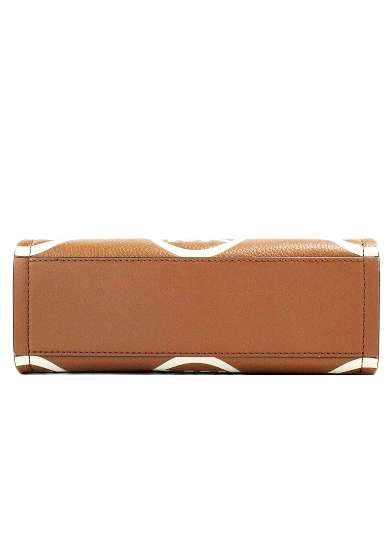 Michael Kors Mirella Small Logo Embossed Pebbled Leather Crossbody Bag - Brown