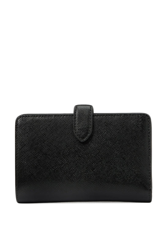 Kate Spade Madison Medium Compact Bifold Wallet - Black/Black