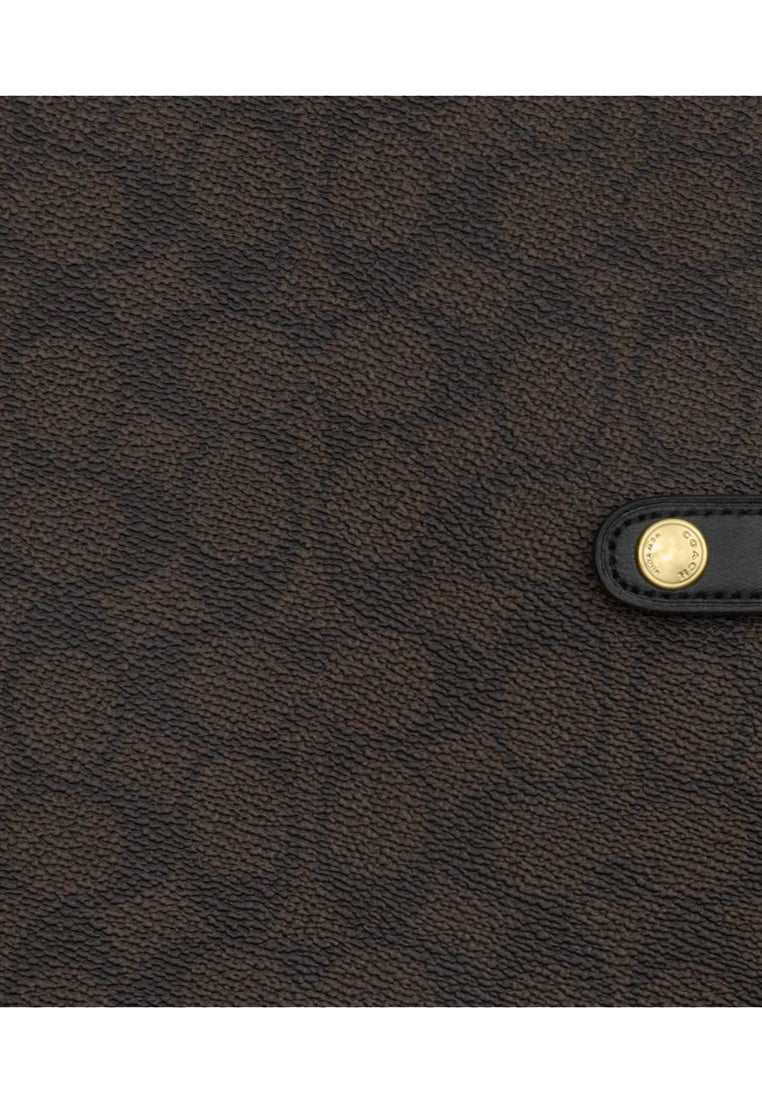 Coach Notebook In Signature Canvas - Walnut Black