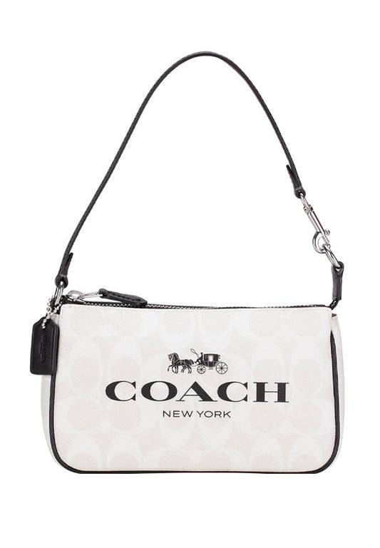 Coach Nolita 19 In Signature Canvas - White/Multi