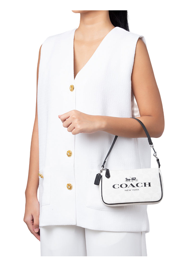 Coach Nolita 19 In Signature Canvas - White/Multi