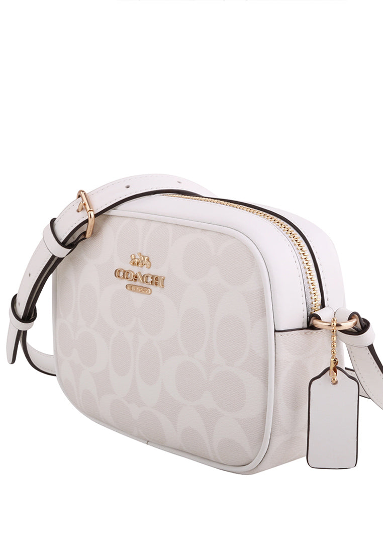 Coach Mini Jamie Camera Bag In Signature Canvas - White