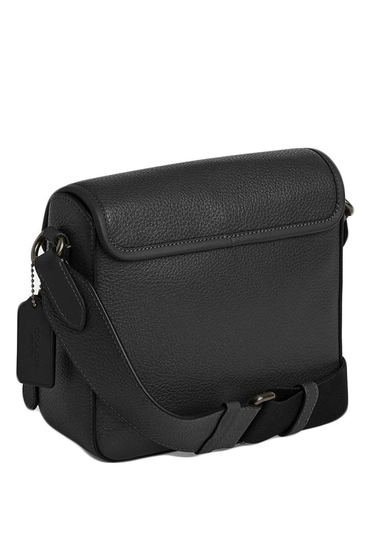 Coach Mens Sullivan Flap Crossbody Bag - Graphite Black