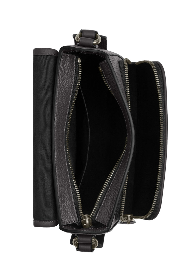 Coach Mens Sullivan Flap Crossbody Bag - Graphite Black