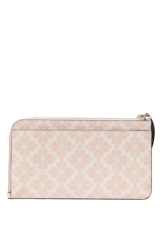 Kate Spade Lucy Spade Flower Medium L-Zip Wristlet - Rose Smoke