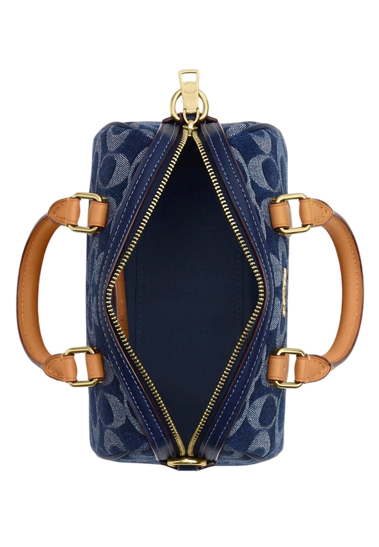 Coach Mini Rowan Crossbody Bag In Signature Denim - Denim
