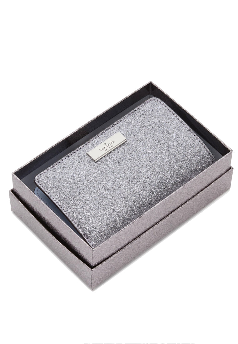 Kate Spade Kenzie Boxed Glitter Medium Compact Wallet - Candied Flower