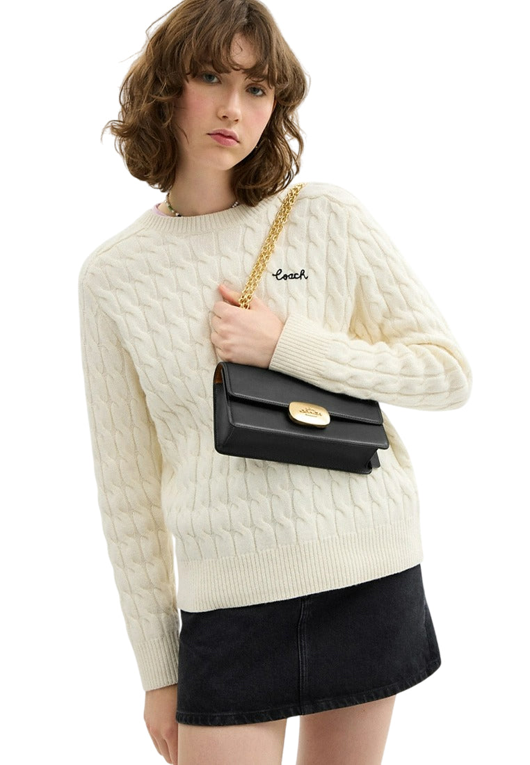 Coach Eliza Flap Crossbody Bag - Black