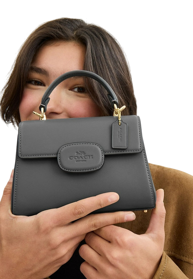 Coach Eliza Mini Top Handle Bag - Charcoal Black
