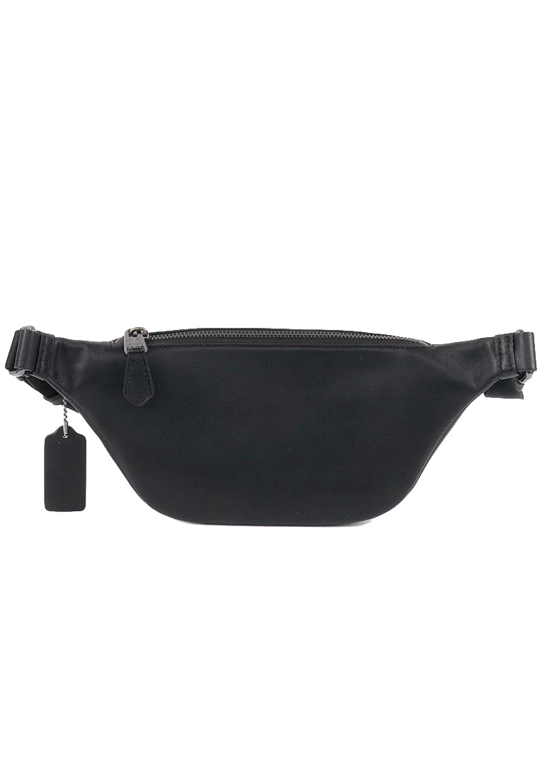 Coach Mens Warren Mini Belt Bag In Signature Canvas - Charcoal Black