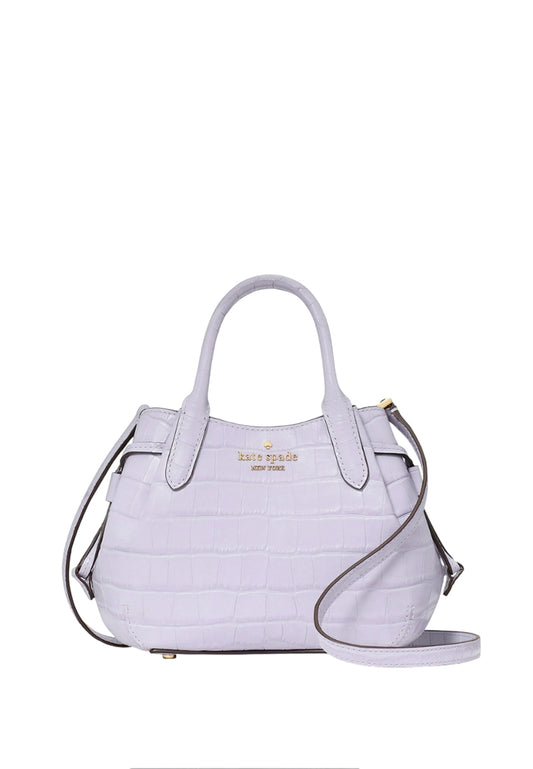 Kate Spade Dumpling Croc Embossed Mini Satchel - Lavender Cream
