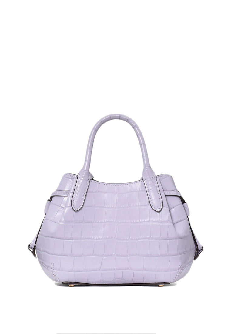 Kate Spade Dumpling Croc Embossed Mini Satchel - Lavender Cream